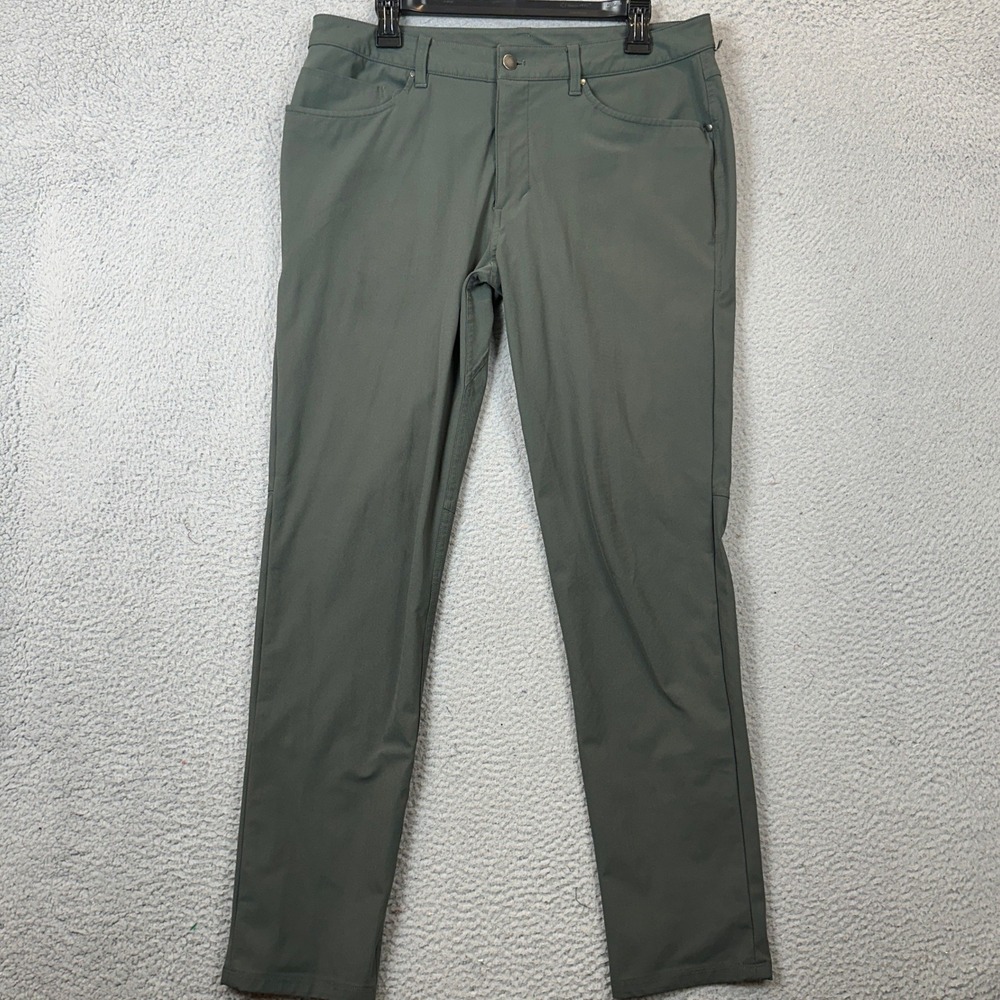 Lululemon Pants Mens 34 ABC Pant Slim Olive Green Warpstreme 5-Pocket Chino EUC